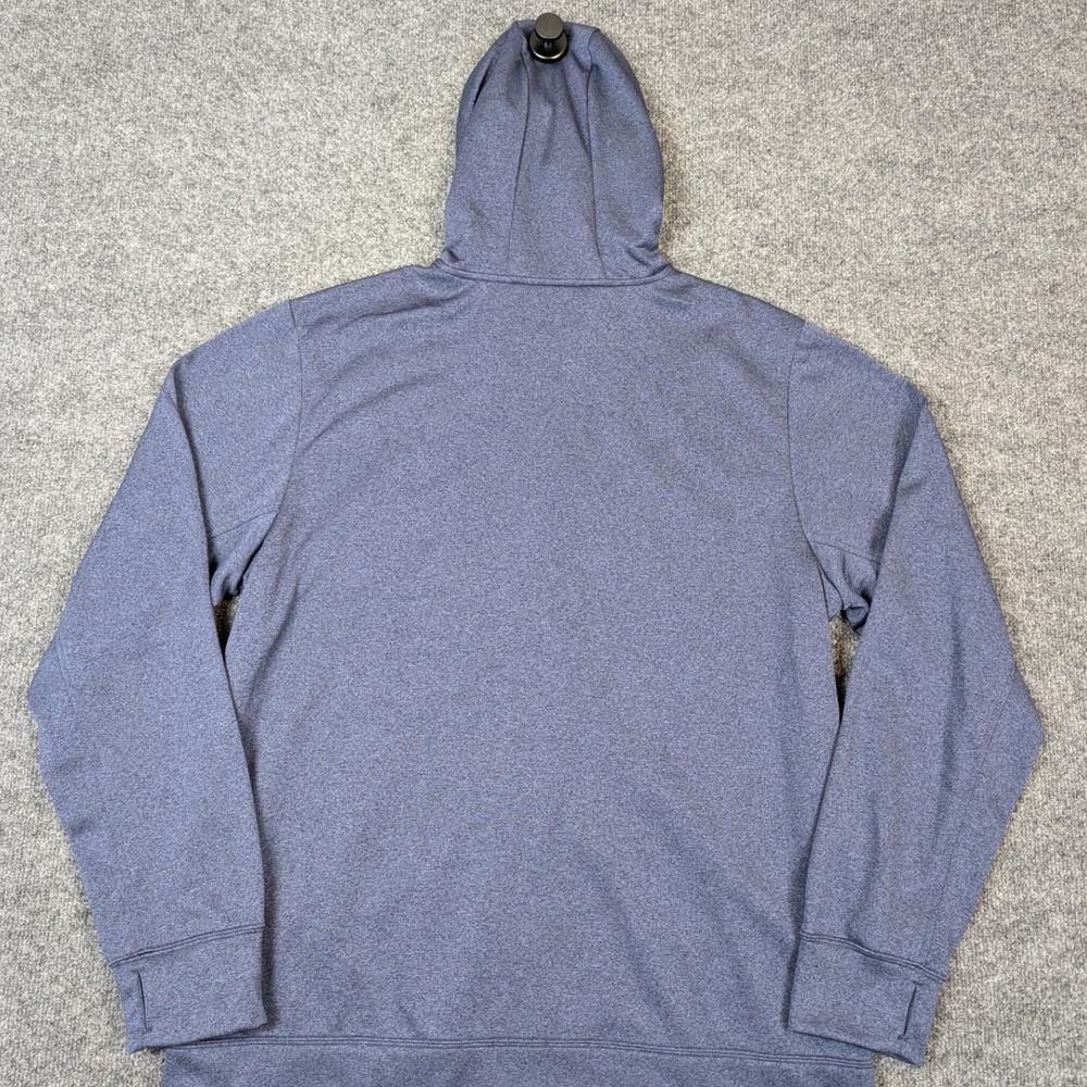 The North Face Mens Extra Large Full Zip Up Hoodie Navy Blue Heathered Fleece - Picture 5 of 13